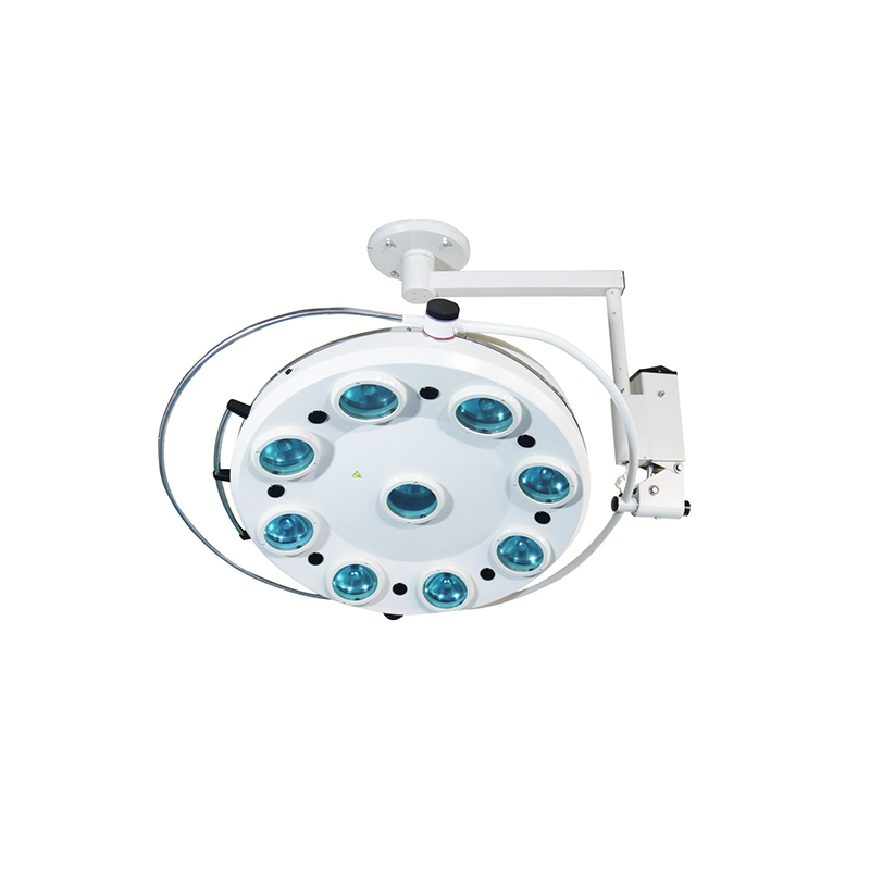 مثبت على السقف مكون من 9 حفرة هالوجين مصباح جراحي البارد بدون حفرة